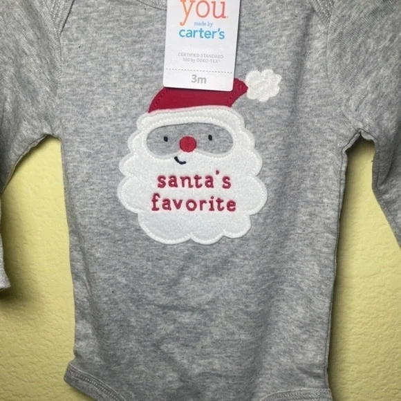 BABY‎ carter’s just one you bodysuit santa’s favorite - Picture 3 of 6